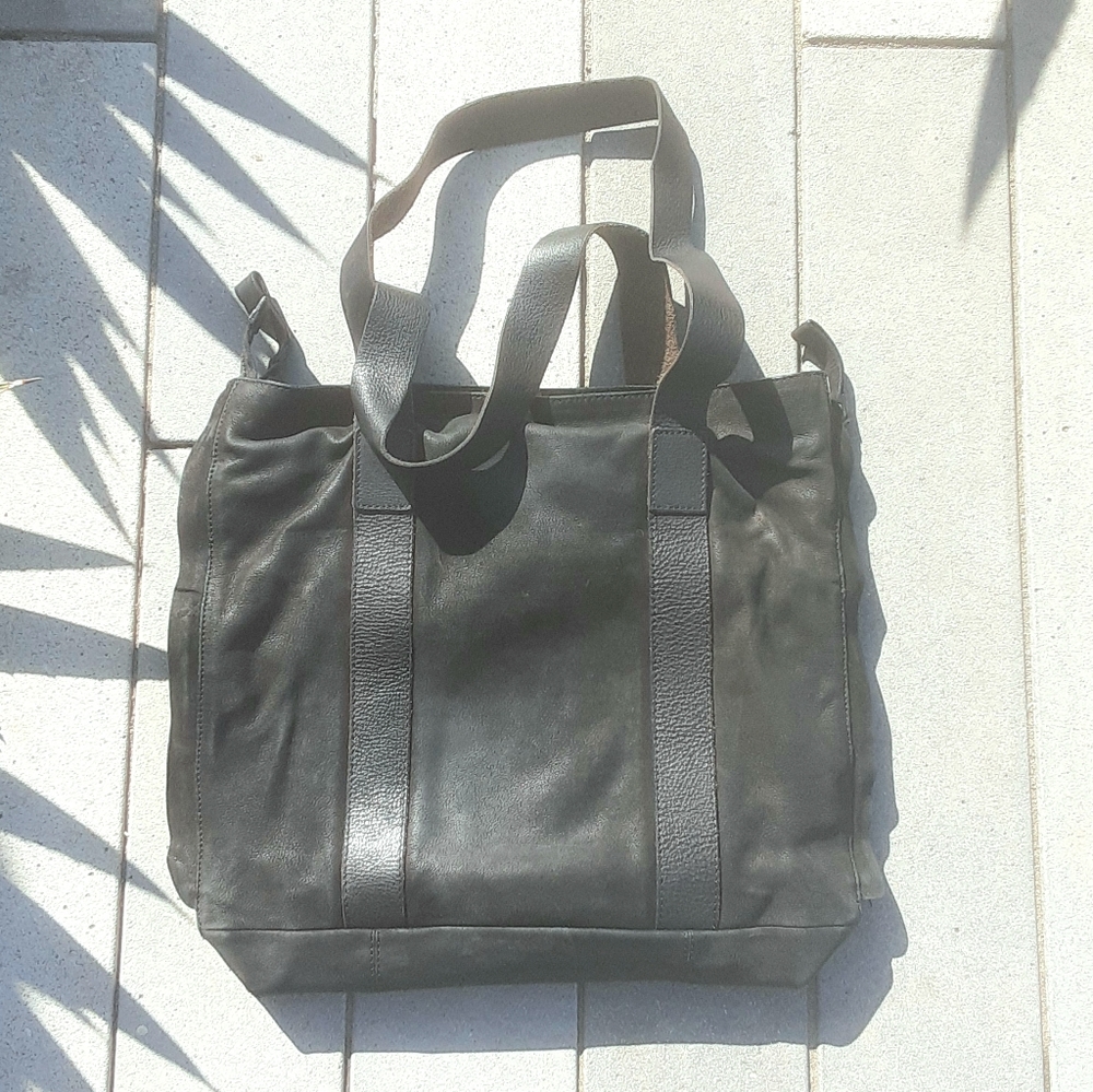 Allsaints leather and suede tote bag
